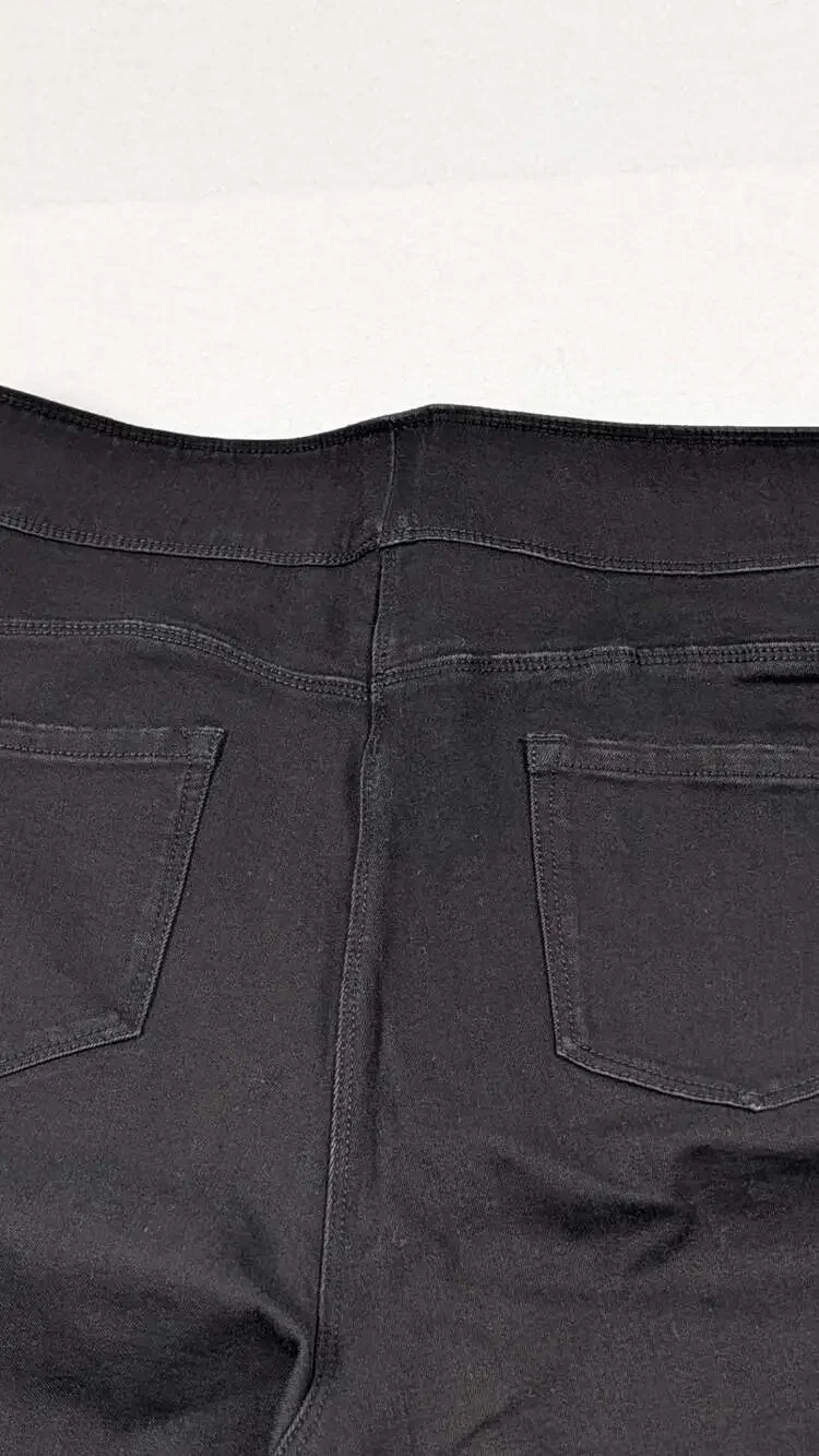 Slim Factor by Investments Plus 1X Ankle Black Jeans